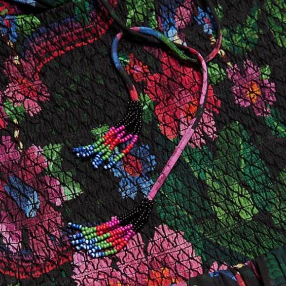 Farm Rio NWOT Blooming Garden Floral Smocked Minidress Size Small - Picture 7 of 7